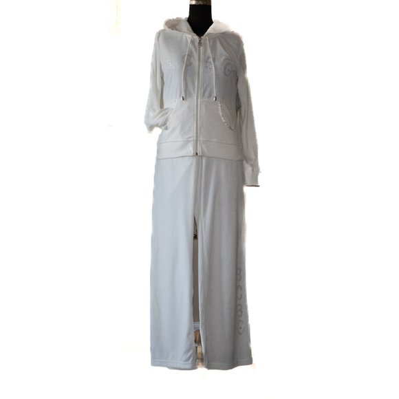 NWT BCBG MAXAZRIA Branded Logo White Pants XL - Picture 7 of 7